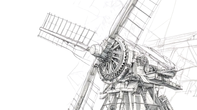 Vektordarstellung einer Windmühle